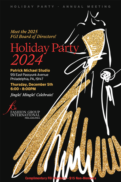 FGI Philadelphia Holiday Party and Annual Meeting Join your fellow FGI Philadelphia members at Patrick Michael Accessories to toast the holidays and meet the 2025 Board of Directors. Also discover fun gift ideas from Patrick Carrow's curated boutique and from other local artisans. Thursday, December 5, 2024, 6–8PM EST 951 E. Passyunk Ave. Philadelphia, PA 19147